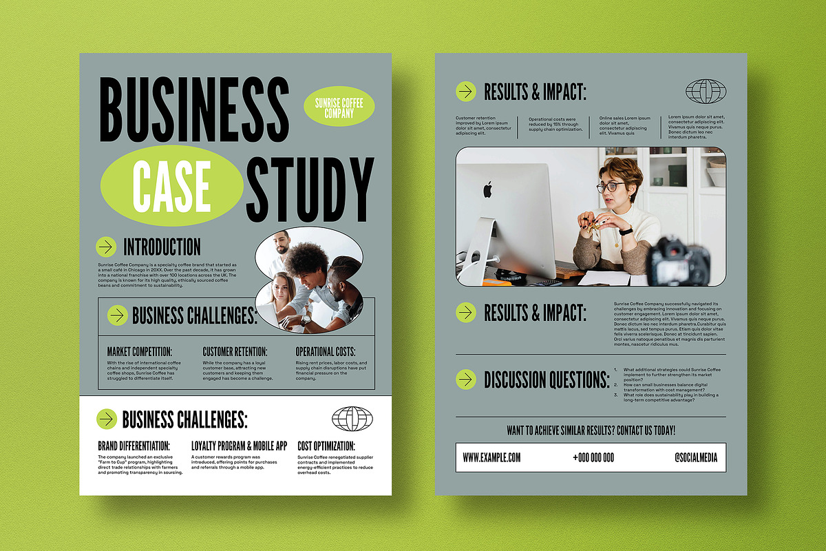 Gray Utilitarian Business Case Study, a Flyer Template by graphicook (Photo 2 of 2)