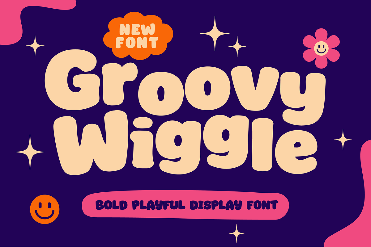 Groovy Wiggle - Bold Playful Display, a Handwritten Font by Gumrega Studio (Photo 1 of 8)