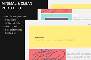 Minimal & Clean Responsive Portfolio