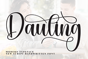 Dauting | Script Font, a Handwritten Font by Scratchones (Thumbnail 1 of 9)