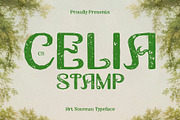 CS Celia Stamp, a Sans Serif Font by Craft Supply Co. (Thumbnail 1 of 8)