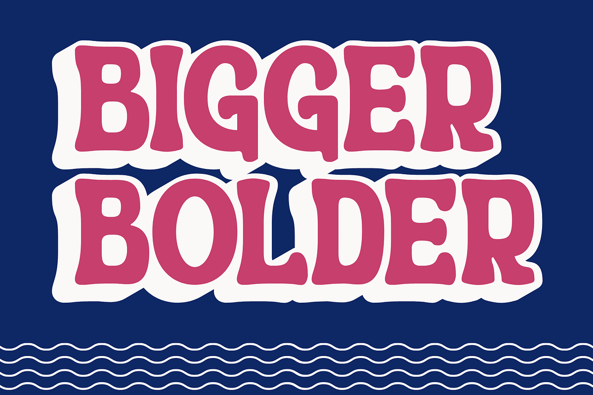 Calyra Retro - Extrude Surfing Font, a Sans Serif Font by Nirmana Visual (Photo 9 of 16)
