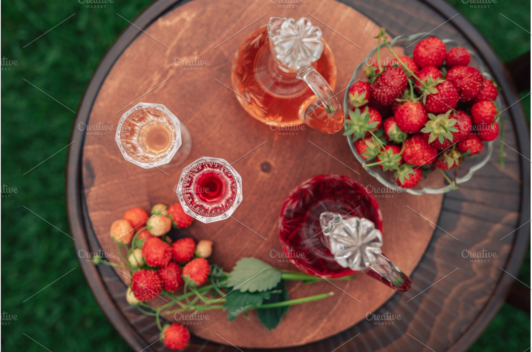Strawberry Liqueur in Elegant Glass, a Food & Drink Photo by Jan Jack Russo Media