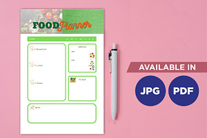 Food Planner Printable Planifier