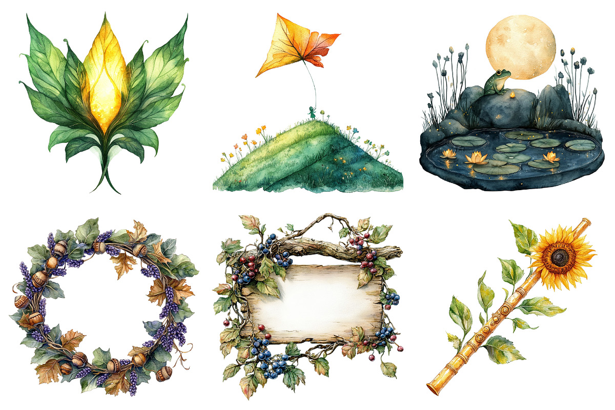 Whimsical Fairy Forest Clipart, an Illustration by Daily.Designs (Photo 8 of 11)
