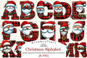 Christmas Alphabet Letters, an Illustration by DreamCafeArt