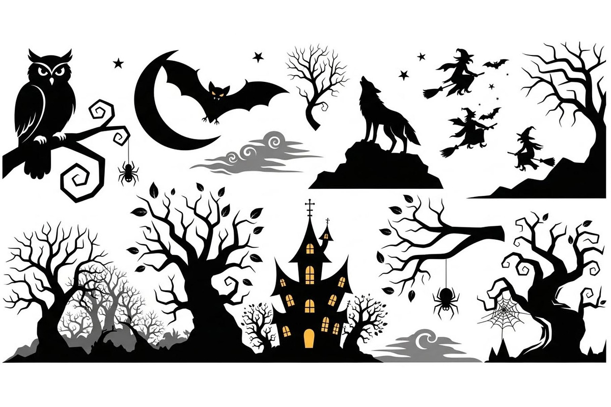 Dark Halloween Forest Design, a Graphic by BIPLOB EXPERT (Photo 12 of 13)