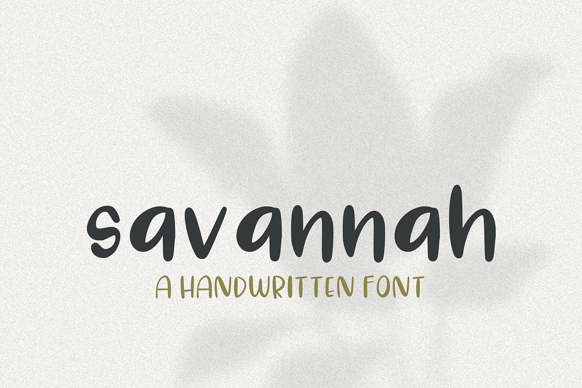 Savannah | A Handwritten Font, a Script Font by cathconofolio