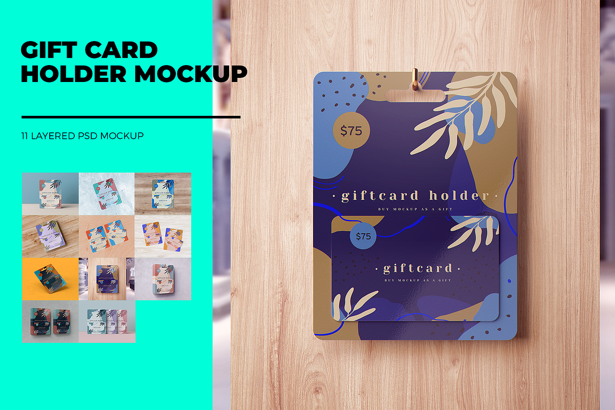 Gift Card Holder MockUp, a Product Mockup by coloformia (Photo 1 of 13)