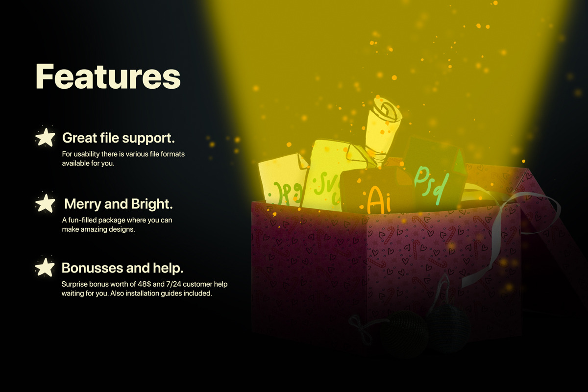 Merry Christmas Pack! with Surprises, a Decorative Illustration by Yasir Ekinci (Photo 12 of 12)