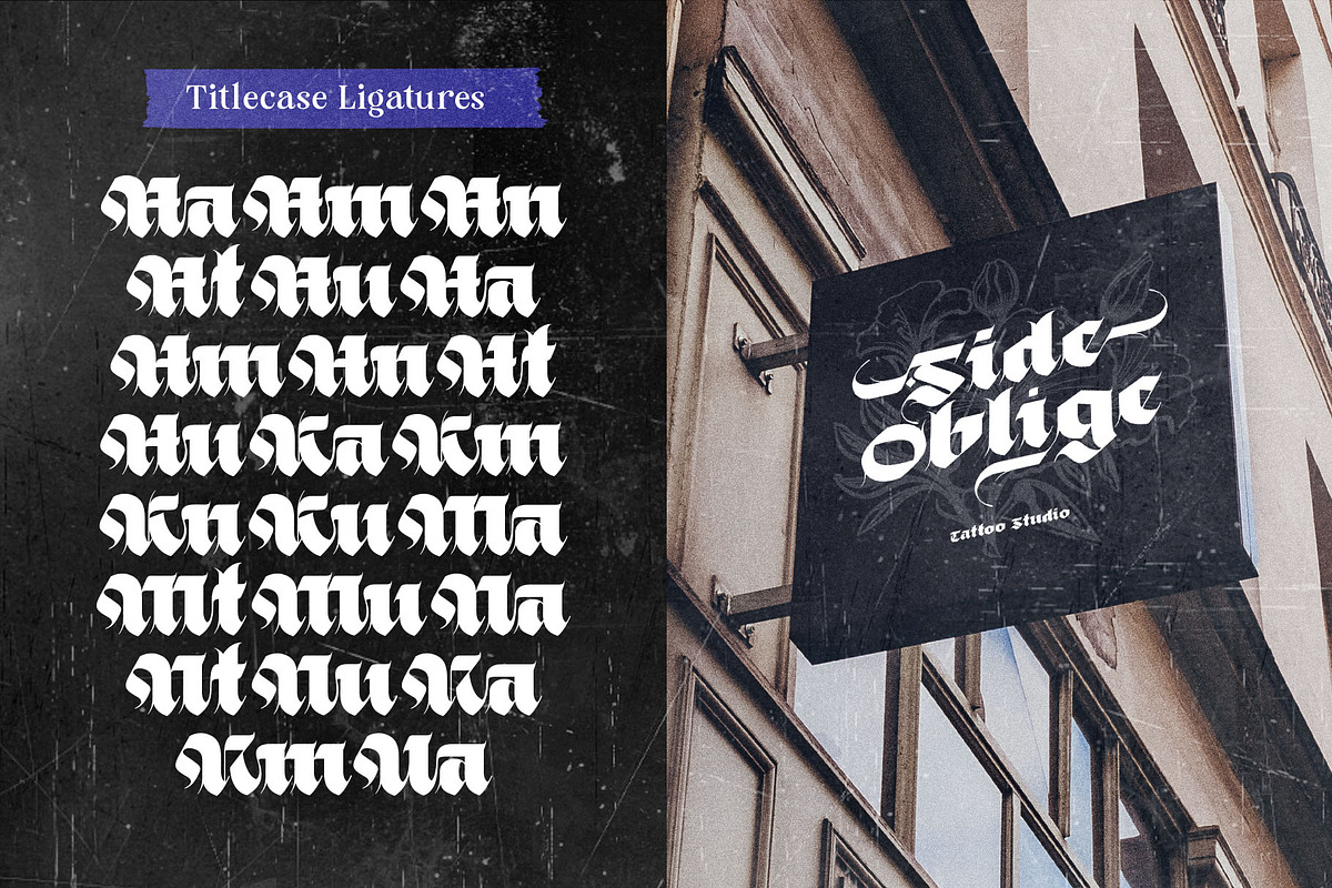 Black Obesity Blackletter Font, a Blackletter Font by alit design (Photo 13 of 17)
