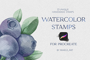 Watercolour Stamps for Procreate