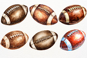 American Football PNG Sports Clipart, a Sport Illustration by SugarCloudStudioArt (Thumbnail 3 of 8)