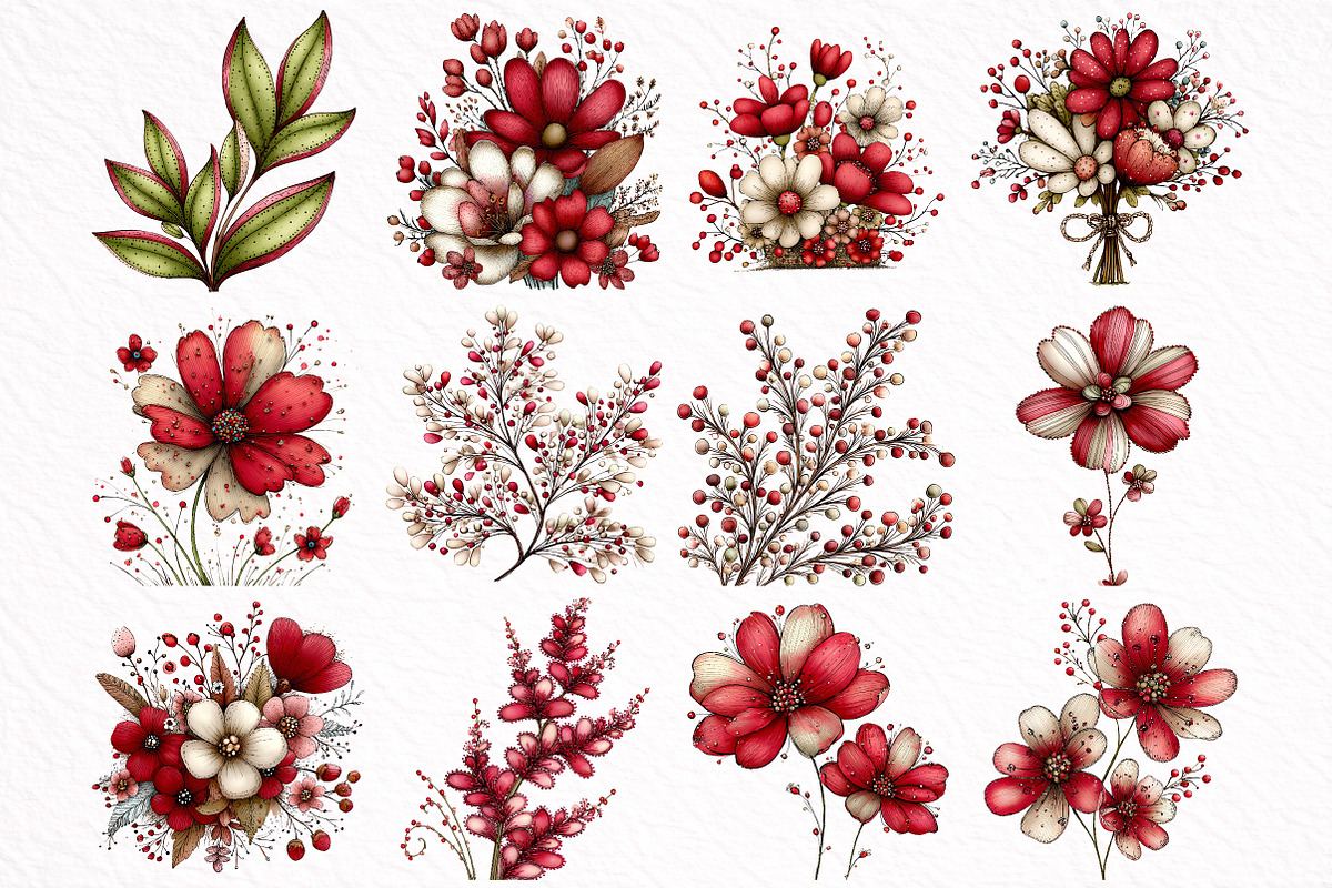 Watercolor Wildflower Clipart, an Illustration by DreamArtGraphic (Photo 4 of 8)