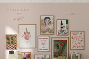 Modern Handmade Christmas Prints, a Background Graphic by Laras Wonderland (Thumbnail 3 of 10)