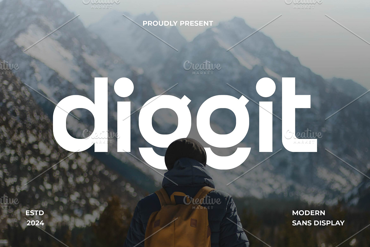 Diggit Modern Sans Font, a Sans Serif Font by Artiveko (Photo 1 of 7)