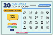 60 Business & Admin Line Icons Pack, an Outline Icon by taieefbakshi (Thumbnail 2 of 6)