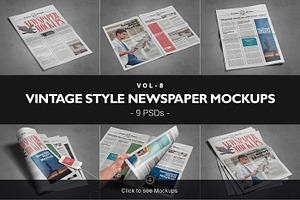 Newspaper Advert. Mockups Bundle