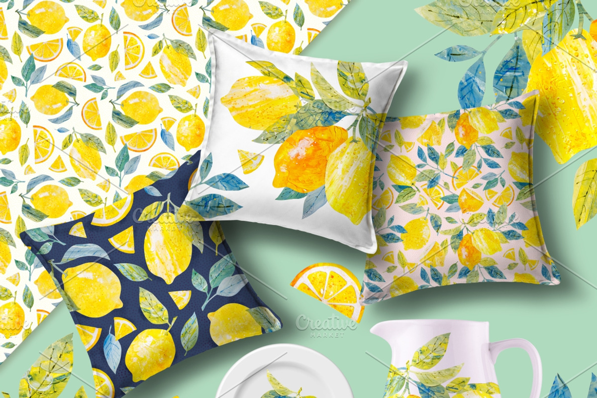 Collage Lemons, a Decorative Illustration by Ekaterina Mikheeva (Photo 5 of 5)