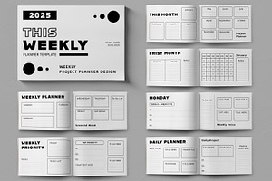 Weekly Planner Template Layout, a Stationery Template by ContestDesign