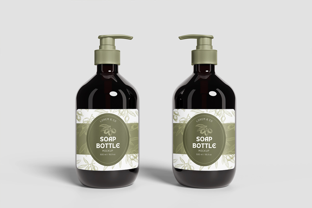 Soap Bottle Mockup, a Packaging Mockup by Hazzpro_Std (Photo 2 of 5)