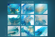 Ocean blue abstract backgrounds, a Texture Graphic by MiraEl Art (Thumbnail 9 of 14)