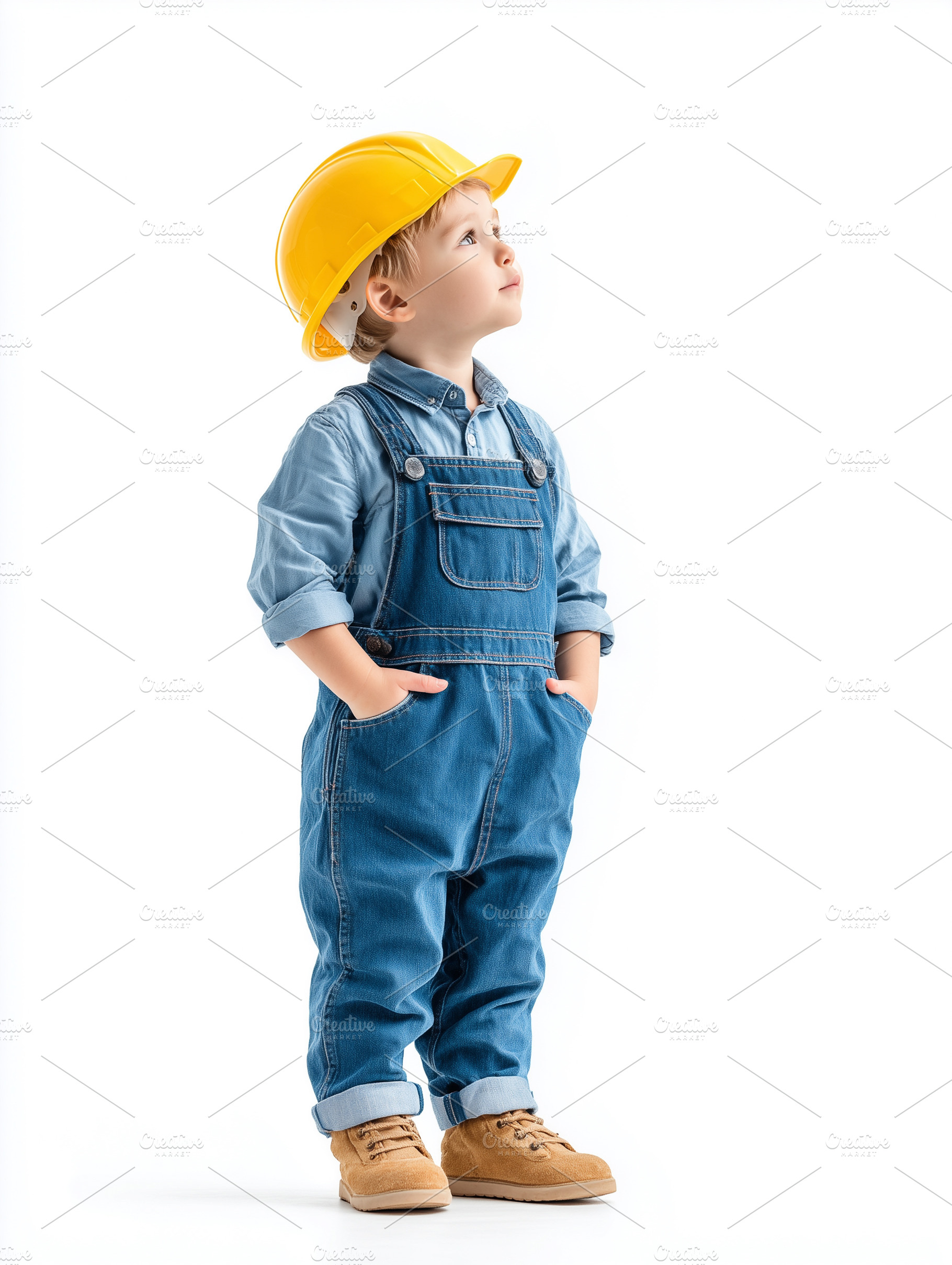 Adorable little boy in a helmet, an Industrial Photo by MistyDay
