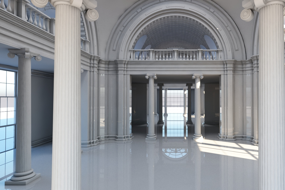 Classic Interior Scene 2, an Architecture 3D Model by Giimann (Photo 7 of 10)