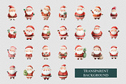 Cute Santa Claus Clipart, a Seasonal Illustration by Housui Patterns (Thumbnail 7 of 13)