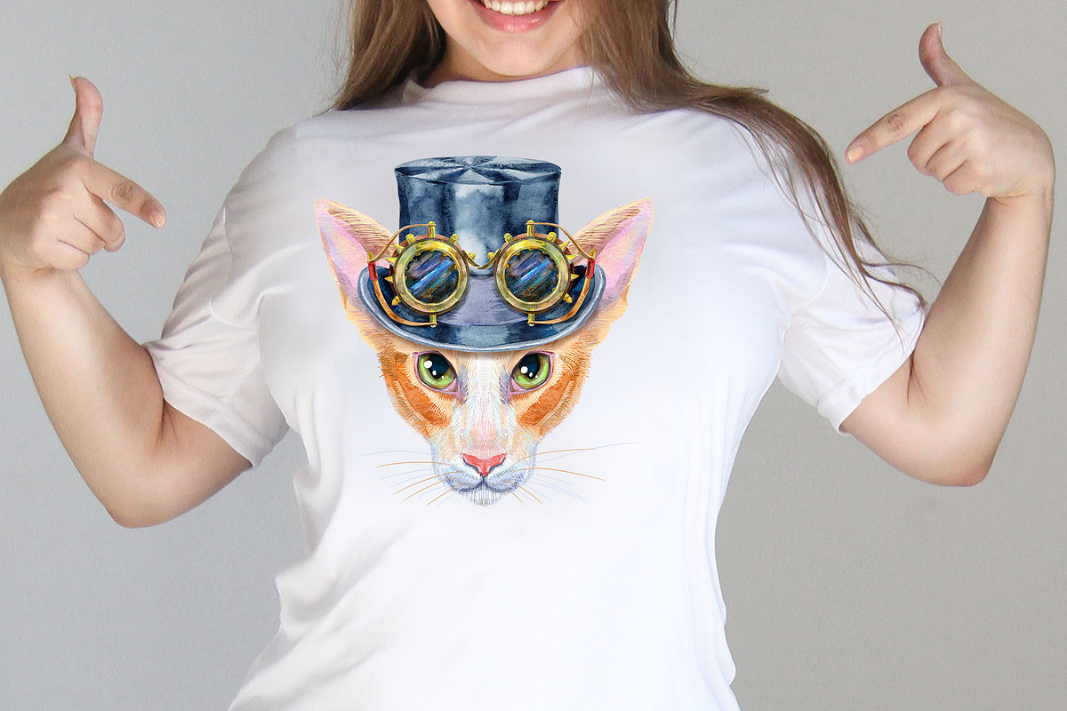 Portraits of oriental cat, an Animal Illustration by Watercolor fantasy (Photo 2 of 6)