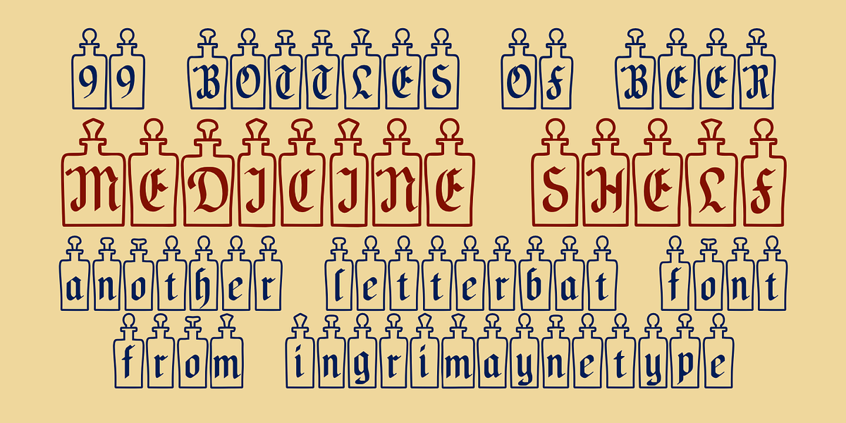 MedicineShelf, a Symbol Font by Ingrimayne Type (Photo 1 of 4)
