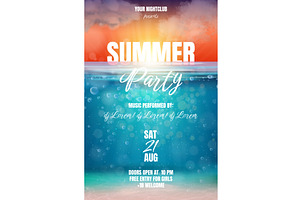 Realistic underwater poster. Pool, a Graphic by Stock-Smart-Start
