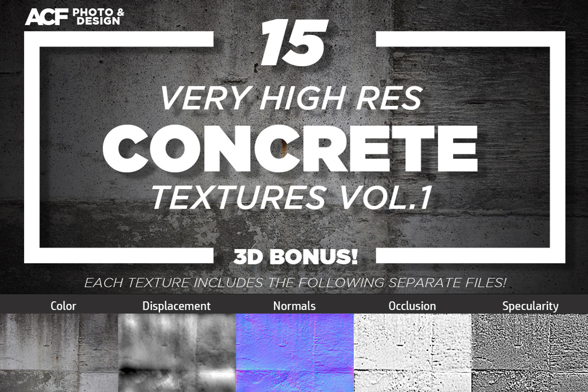 15 Concrete Texture Bundle, a Texture Graphic by ACF Designs (Photo 1 of 4)