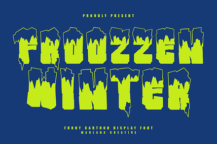 Froozzen Winter Funny Cartoon Displa, a Handwritten Font by Maulana Creative