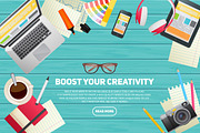 Workspace Mockups & Elements, an iPad Mockup by Yuzach (Thumbnail 3 of 7)