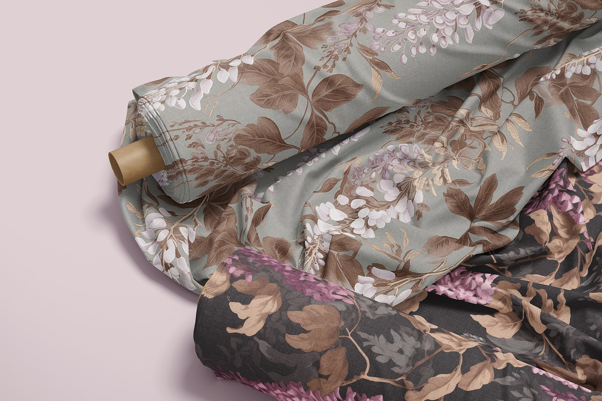 Wisteria Floral Set of 9 Patterns, a Pattern Graphic by Ninterints (Photo 5 of 13)