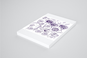 Beautiful Wild Flowers Brush Stamp