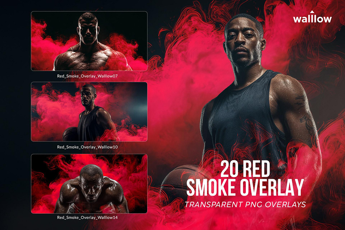 Red Smoke PNG Photo Overlays, a Layer Style Add-On by Walllow Creatives (Photo 3 of 6)