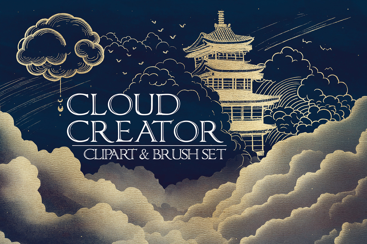 Cloud Creator Doodle Stamp Brushes, a Brush Add-On by Paper Element (Photo 1 of 10)
