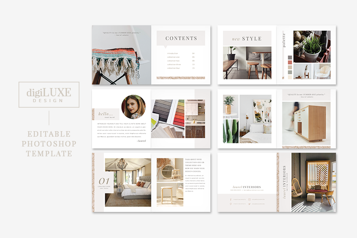 Modern Interior Design Lookbook, a Magazine Template by Digiluxe