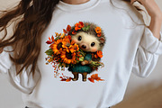 Whimsical Autumn Hedgehog Clipart, a Seasonal Illustration by Designworld (Thumbnail 9 of 10)
