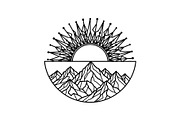 Mountain Sun Circle Design Bundle, an Illustration by Creativeshirt (Thumbnail 20 of 31)
