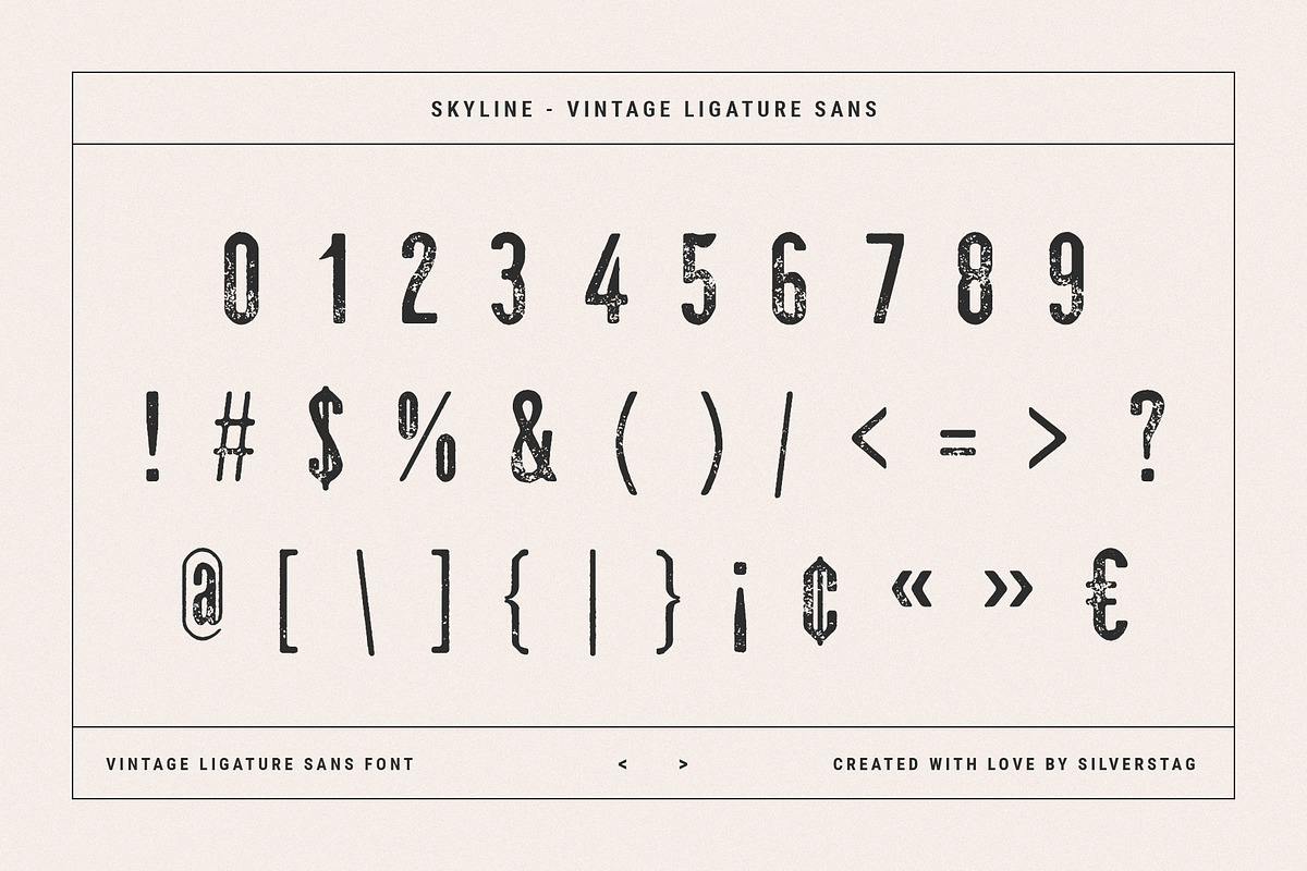 skyline - vintage ligature sans font, a Sans Serif Font by SilverStag Type Foundry (Photo 15 of 16)