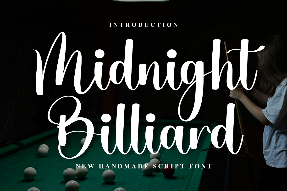 Midnight Billiard, a Handwritten Font by FreshTypeINK (Photo 1 of 8)