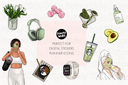 That Girl Clipart Bundle, a Healthcare Illustration by Parinaz Wadia Design (Thumbnail 10 of 10)