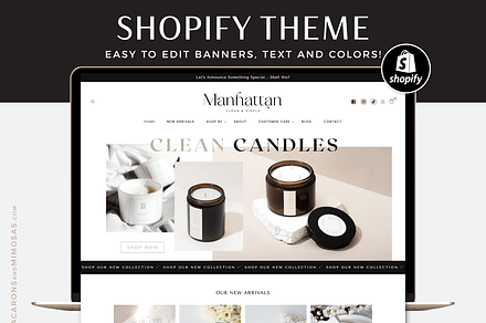 Clean Minimal Shopify Theme, a Shopify Template by Macarons and Mimosas