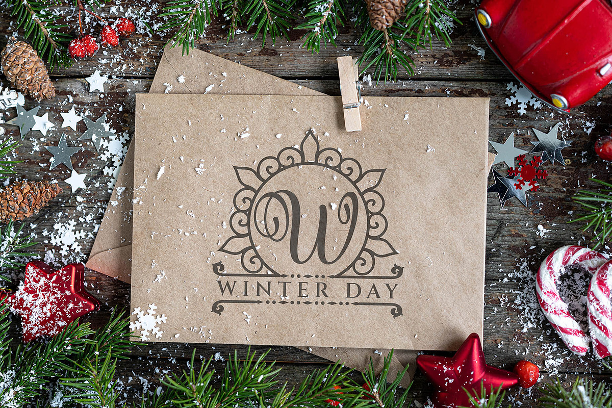 Holiday Elegant Monogram Font, a Symbol Font by Graphicxell (Photo 9 of 10)