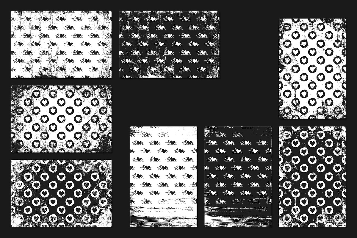 Hearts - 80 Grunge Patterns, a Pattern Graphic by Tustan (Photo 10 of 12)