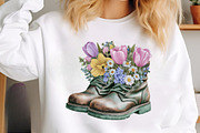 Watercolor spring flowers clipart, an Illustration by SinaCreation (Thumbnail 6 of 8)