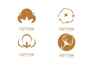 Cotton logo vector template design, a Branding & Logo Template by T.Vooka
